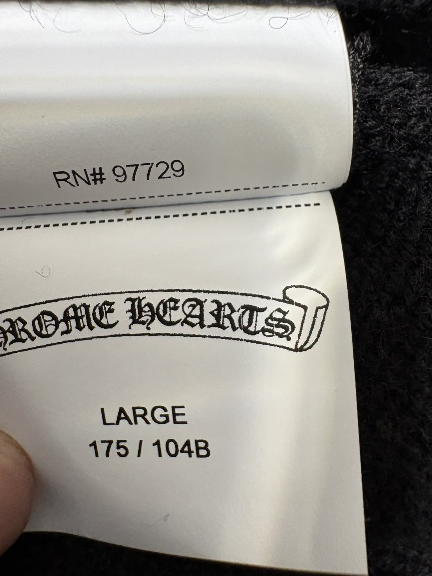 CHROME HEARTS クロスレザーパッチ ニットパーカー - 商品写真 9/9