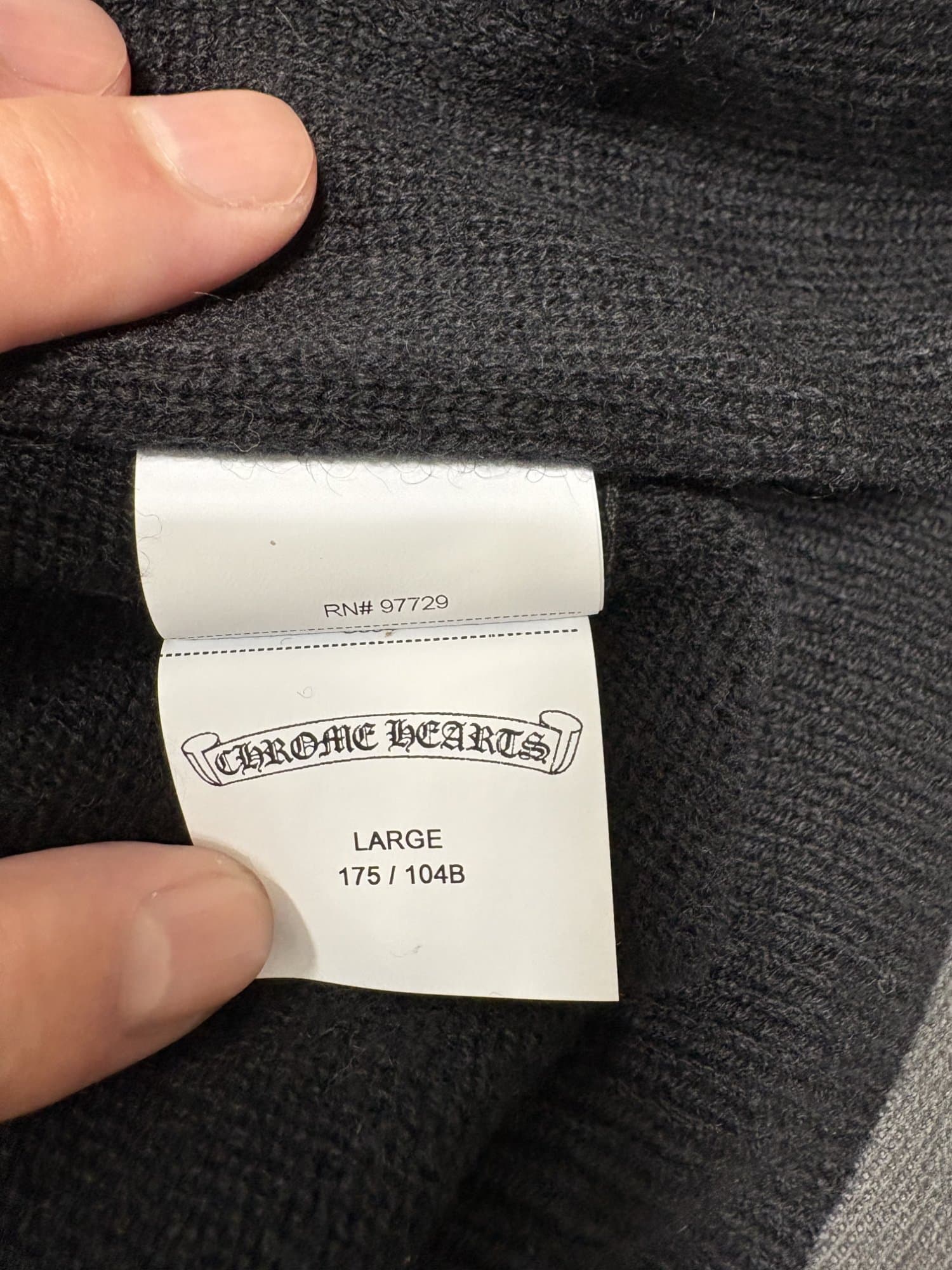 CHROME HEARTS クロスレザーパッチ ニットパーカー - 商品写真 8/9