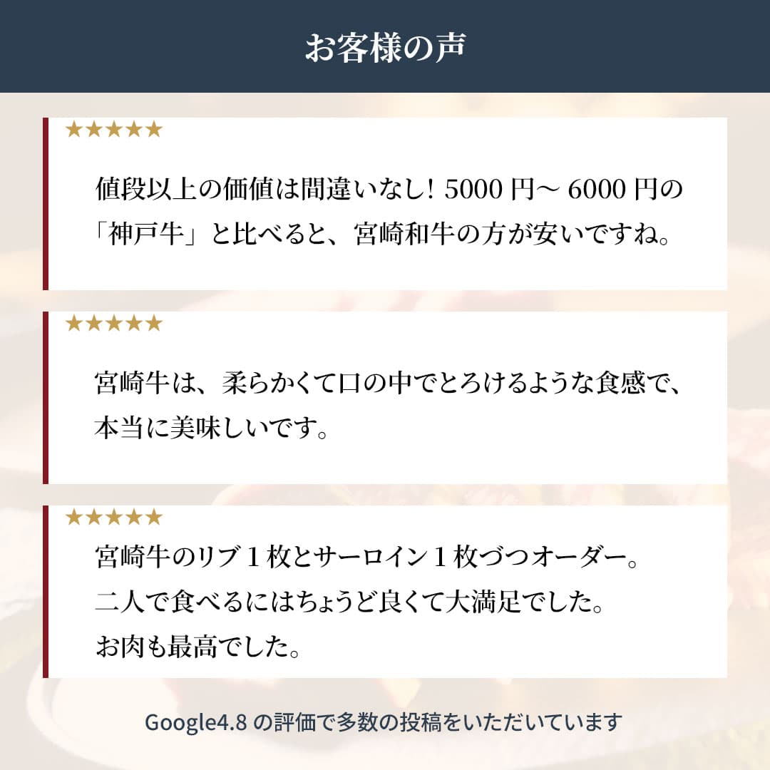 宮崎牛 リブロース 焼肉用 A4等級以上 300g 150g×2枚(2~4人前)|日本一に輝いたブランド和牛・ギフト - 商品写真 15/19