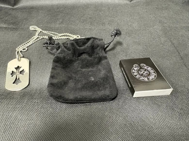 CHROME HEARTS カットアウトクロス ラージ ドッグタグ ボールチェーン ネックレス SV925 - 商品写真 3/5