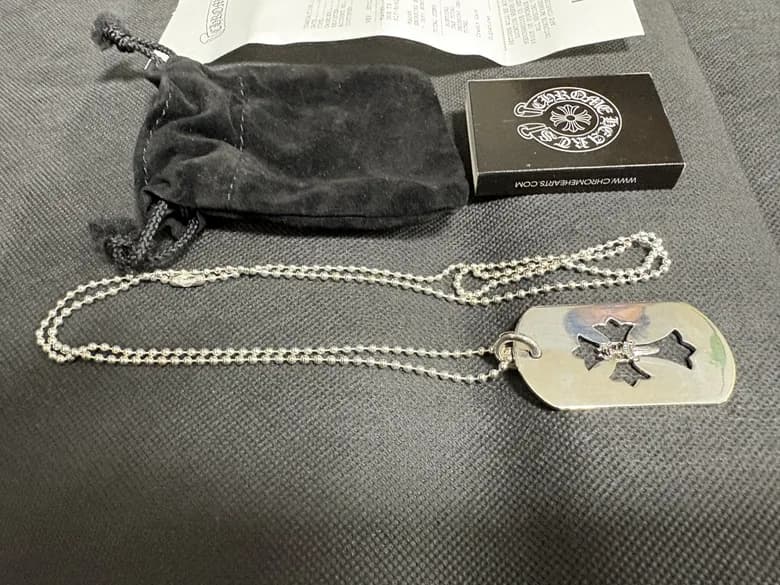 CHROME HEARTS カットアウトクロス ラージ ドッグタグ ボールチェーン ネックレス SV925 - 商品写真 2/5