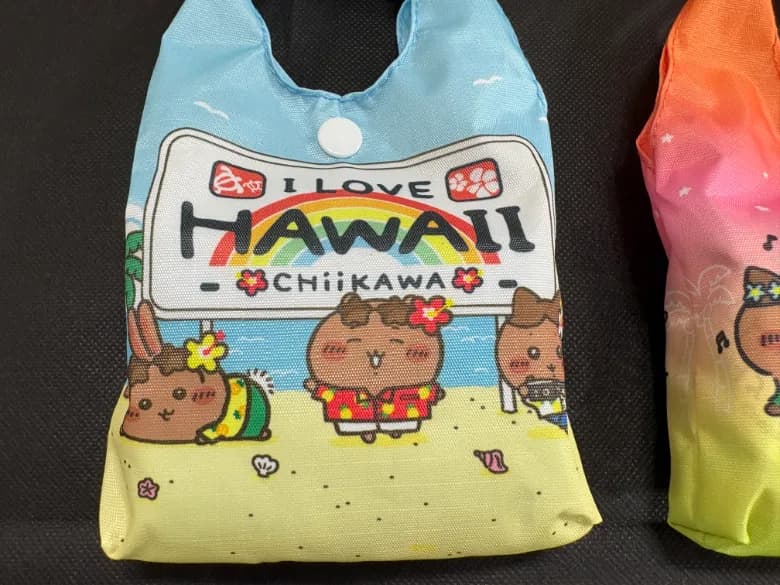 折りたたみ 日焼け ちいかわ ハワイ限定 ハワイアンエコバック - 商品写真 2/7