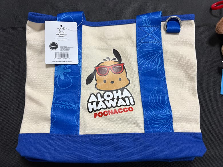 HAWAII ハワイ ポチャッコのミニトートバッグ+キーホルダー+マスコット - 商品写真 1/11