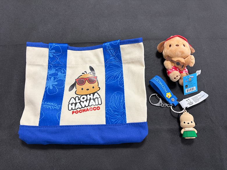 HAWAII ハワイ ポチャッコのミニトートバッグ+キーホルダー+マスコット - 商品写真 2/11